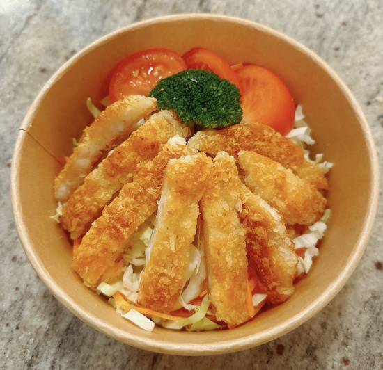 Squid+shrimp tempura salad 花枝鮮蝦天婦羅沙拉
